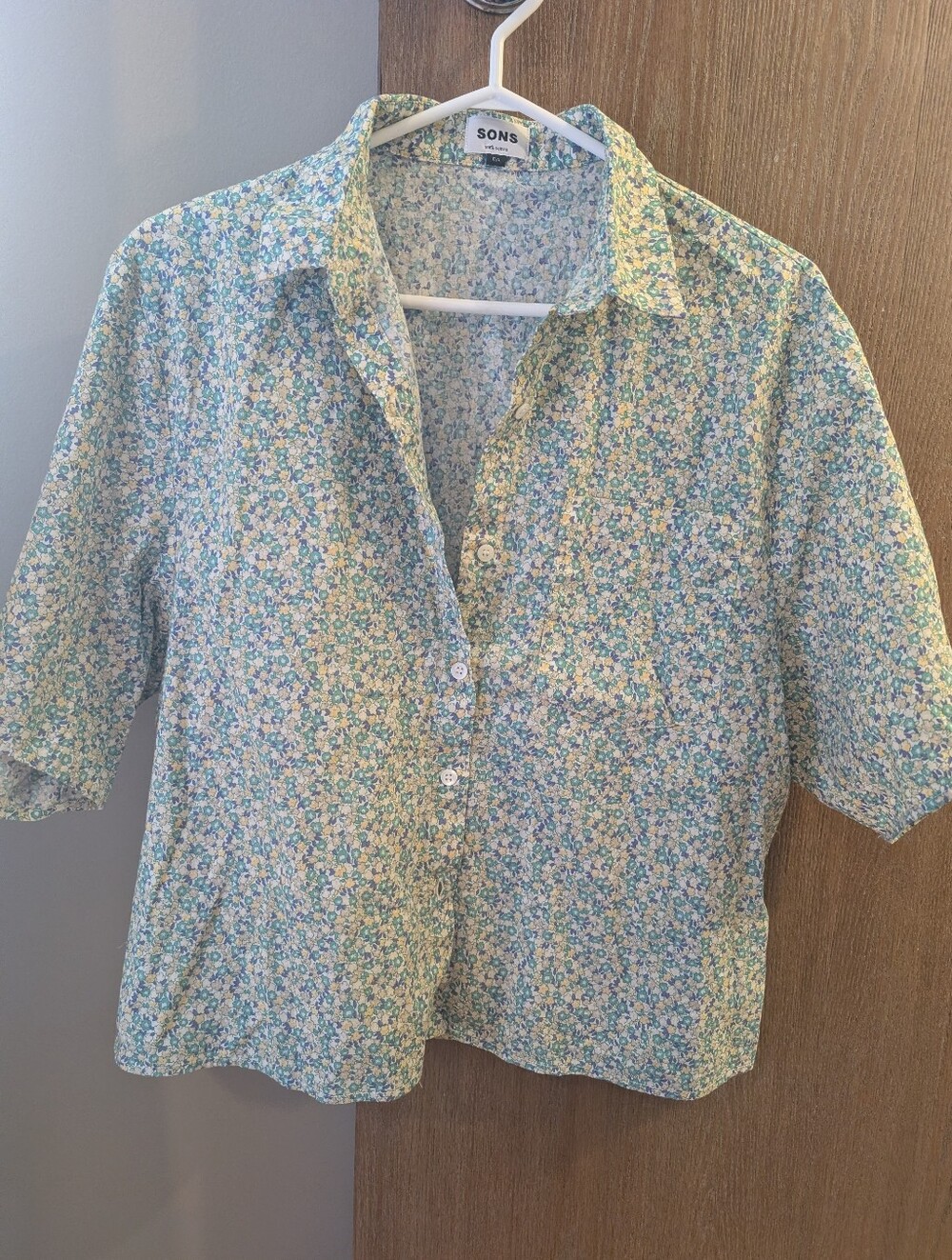 SONS Floral Short Sleeve Pajama Top